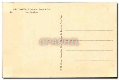 Le Touquet-Paris-Plage — Kasyno — E.H. Ceron, Cannes — Rewers