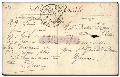 Vichy — A fachada do Casino — Edição G. Geniller — Verso