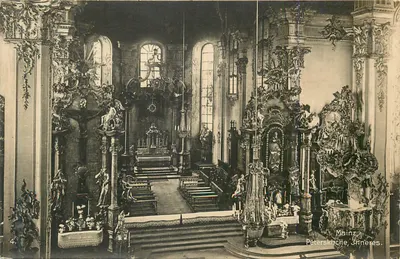 Bilhete postal moderno Mainz Peterskirche Jhneres