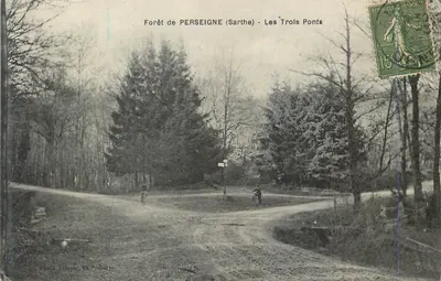 Floresta de PERSEIGNE (Sarthe) - Os Três Pontes — Foto Sclayky, Ex. Frédany