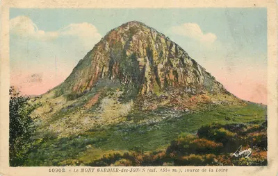 O MONT GERBIER-des-JONS (alt. 1554 m), fonte da Loire — editor desconhecido, n° de série 10902