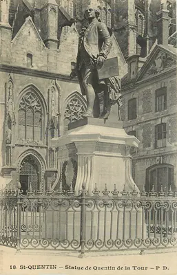 St-Quentin — Estátua de Quentin de la Tour — P.D.