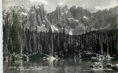 Lago di Carezza — Dolomitas, perto de Latemar — editor desconhecido, n° 707-10