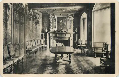 Sala de jantar ricamente decorada — interior de um castelo — editor H. P. (H. P. Paris) n° 147