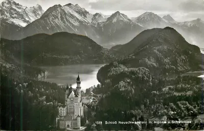 Schloss Neuschwanstein com Alpsee e Schwansee — 1519