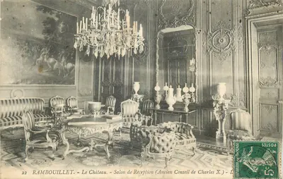 Rambouillet - O Castelo. - Salão de Recepção (Antigo Conselho de Carlos X.)