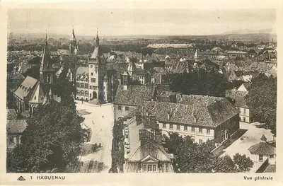 Haguenau — Vista geral — editor Bilhete postal antigo