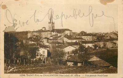 Bilhete postal antigo Saint Paul en Chalencon (Hte Loire) alt 870 m
