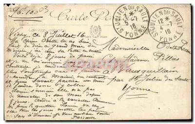 Vichy — Źródło Wielkiej Siatki — Wydawca nieznany, nr 175 — Rewers