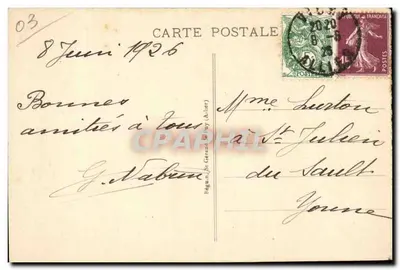 Vichy — Os Quais do Allier e o Embarcadouro do Golfe — Idéal, n° 424 — Verso