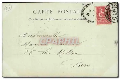 Biarritz — La Digue del Rocher de la Vierge en condiciones de fuerte tiempo — ND Pbot — Reverso