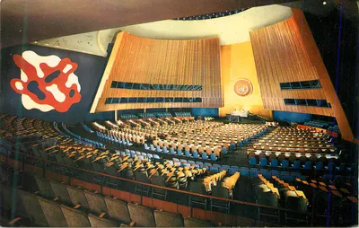 Sala da Assembléia Geral das Nações Unidas — Nova Iorque — editor não visível
