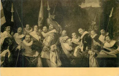 Os Mousquetaires da Companhia da Holanda — Reprodução de uma pintura de Rembrandt — Editor não visível