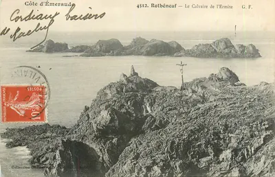 Rothéneuf — O Calvário do Ermitão — G.F. — Costa da Esmeralda
