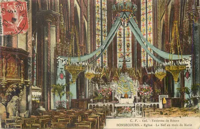 BONSECOURS - Igreja - A Nave no mês de Maria