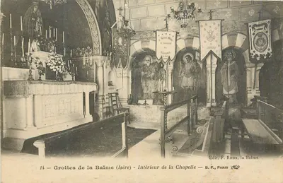 Grotas da Balme (Isère) — Interior da Capela — B.F. Roux, la Balme
