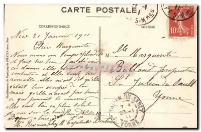 NICE - Avenue de la Gare — Édition Gilletta, phot., Nice, n°34 — Verso