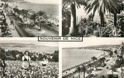 Bilhete postal moderno A Costa Azul Lembrança de Nice