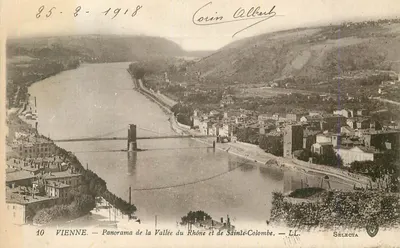 Viena — Panorama da Vale do Ródano e de Sainte-Colombe — LL. Selecta
