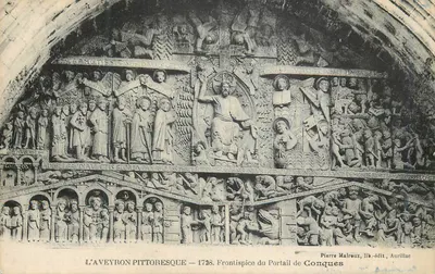 L'Aveyron pittoresque — 1728. Frontispício do Portal de Conques