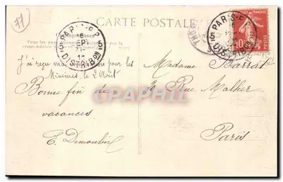 Tour Denecourt — Foresta di Fontainebleau — Editore L.D. n°396 — Verso