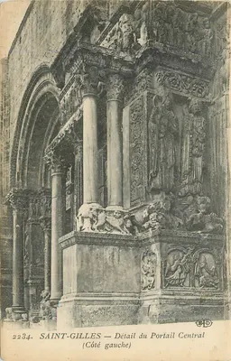 Saint-Gilles — Detalhe do Portal Central (Lado esquerdo)