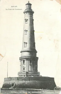 Bilhete postal antigo Royan a torre de cordouan