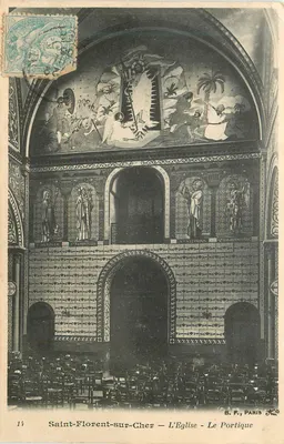 Saint-Florent-sur-Cher — A Igreja — O Portal — B.F., PARIS
