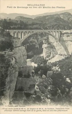 Ponte de Montange em Bellegarde — local chamado Moulin des Pierres — F. Vialatte, fot. Oyonnax