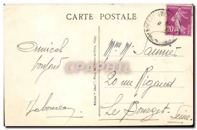 Taniec w górach — Piekna Auvergne — Wydanie « Idéal » — Rewers