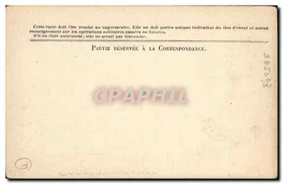 Correspondência das Forças da República — Carta em franquia — Stern Gr. — Verso