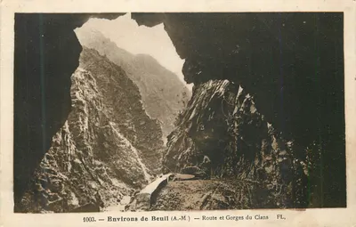 Arredores de Beuil (A.-M.) — Estrada e Gorges do Cians — FL, n° 1003