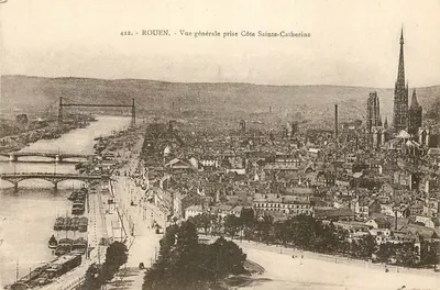 Rouen — Vista geral tirada da Côte Sainte-Catherine — editor anônimo, n° 422
