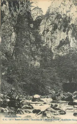 Entrada das Gorges de Lico — Basses-Pyrénées — editor Carrache, Pau