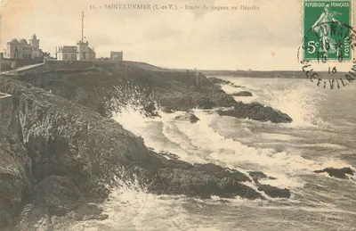 Saint-Lunaire (I.-et-V.) — Estudo de ondas no Décollé — J. Houzel, Dinan e St-Lunaire