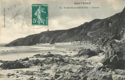 Étables-les-Grottes — Falésias — Bretanha — Marcel, fot.-edit., Biniès