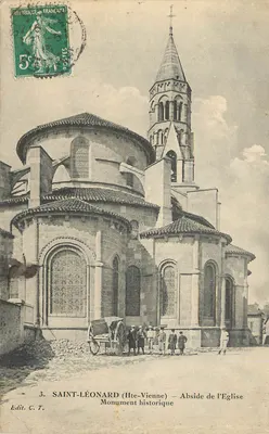 Saint-Léonard (Hte-Vienne) — Abside da Igreja — Monumento Histórico — Edit. C. T.