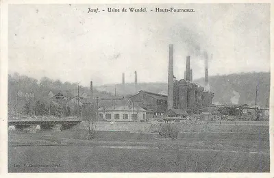 Jœuf - Fábrica de Wendel - Altos-Fornos — Imp. V. Champomier, Jœuf