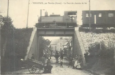 Voulpaix, por Vervins (Aisne) — O Pont do caminho de ferro — Foto A. Nisolo, Vervins — Edição Landerneau, Voulpaix
