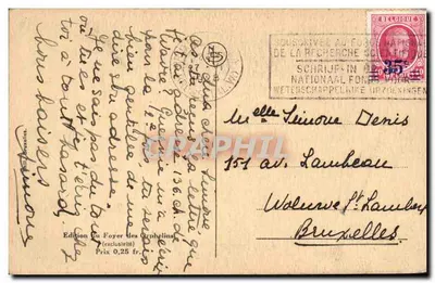 Oud molentje bij Brugge — cliché A. Hallut — Uitgave van het Foyer des Orphelins — Achterkant