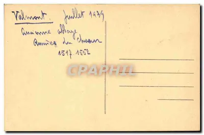 Valmont — Starszy klasztor Chasseur — Fotografia Nagel, Fécamp — Rewers