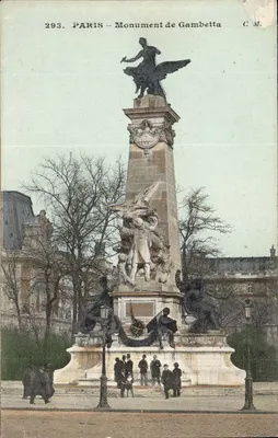 Paris – Monument de Gambetta — Bilhete postal moderno n°293
