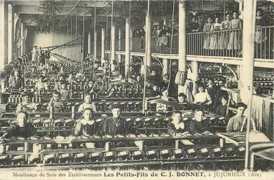Silk Milling at the Les Petits-Fils de C. J. BONNET Establishment, JUJURIEUX (Ain)