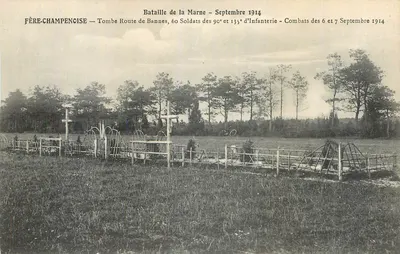 Fère-Champenoise — Túmulo na Estrada de Bannes — Batalha da Marne — Setembro de 1914