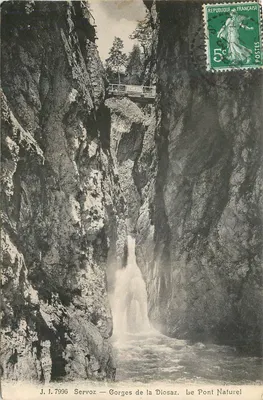 Servoz — Gorges da Diosaz. O Ponte Natural — J. J. 7996