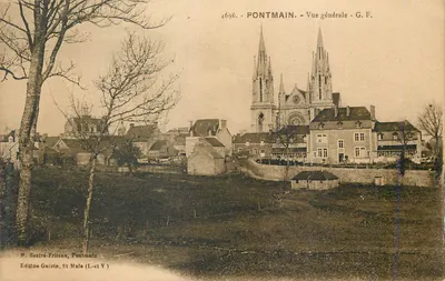 Pontmain — Visão geral — G. F. — Edição Guérin, Saint-Malo (I.-et V.)