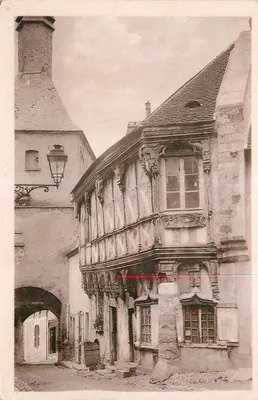 Vista da rua de la Boucherie em Vézelay — editor não identificado, número de série não visível