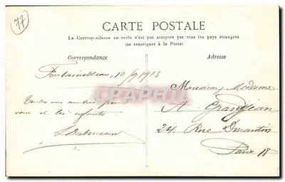 Floresta de Fontainebleau — Cruz do Calvaire e panorama — Editor não identificado, n° 80 — Verso