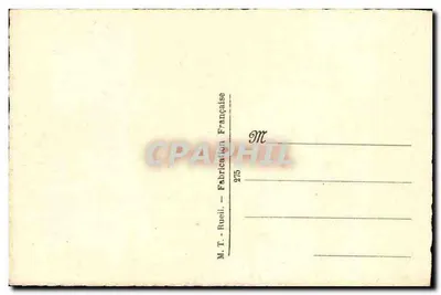 Amor e cisnes — ilustração colorida — M.T. Rueil, Fabrication Française, n°275 — Verso