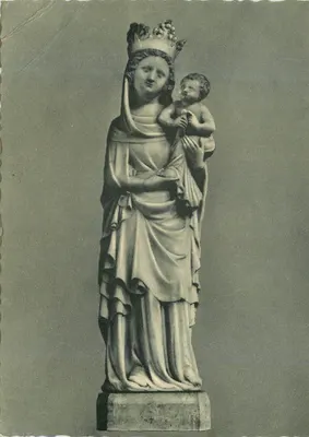 Estátua da Virgem com o Menino — coroa — editor desconhecido, número de série ilegível